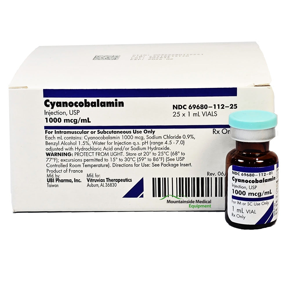 Cyanocobalamin Injection 1000 mcg Multiple-Dose Vials 1 mL x 25/Tray (Rx)