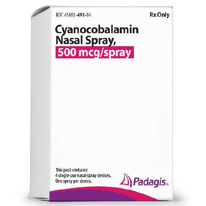 Cyanocobalamin Vitamin B12 Nasal Spray 500 mcg (4-Pack) (RX)