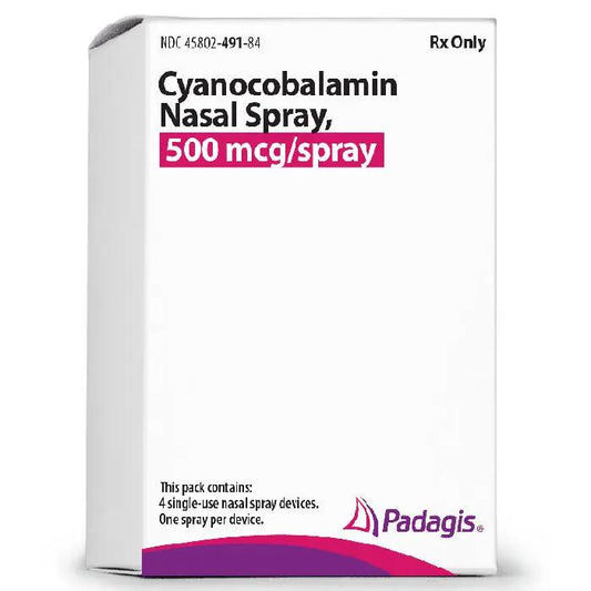 Cyanocobalamin Vitamin B12 Nasal Spray 500 mcg (4-Pack) (RX)
