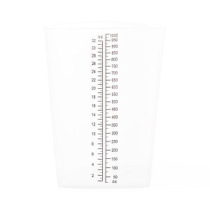 Triangle Graduate Cylinder 32 oz (Clear) with Etched Graduations