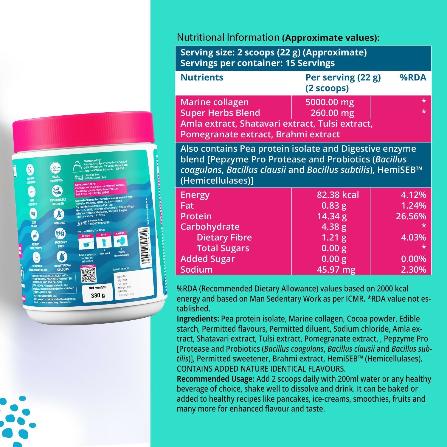 Chicnutrix Korean Wrinkle Reduction Routine Combo - Daily Collagen + Reverse Anti-aging Serum