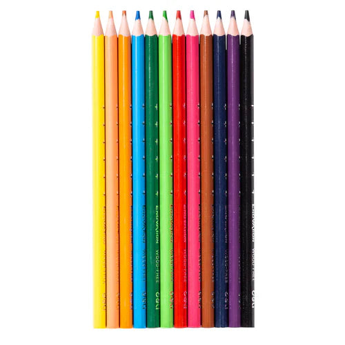 Deli WC113-12 Colored Pencil 12 Colors, Multicolor - Color May Vary