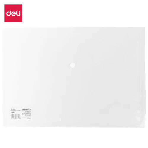 Deli WF10412 File Bag, Transparent, Pack of 1 - Color May Vary