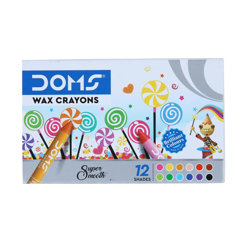 Doms Wax Crayons - 12 Shades