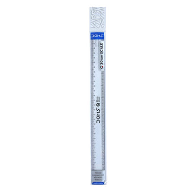 Doms Q Series 30Cm Superior Quality Transparent Scale (Pack Of 10)