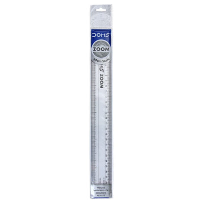 Doms Zoom 30Cm Superior Quality Transparent Broad Scale (Pack Of 10)
