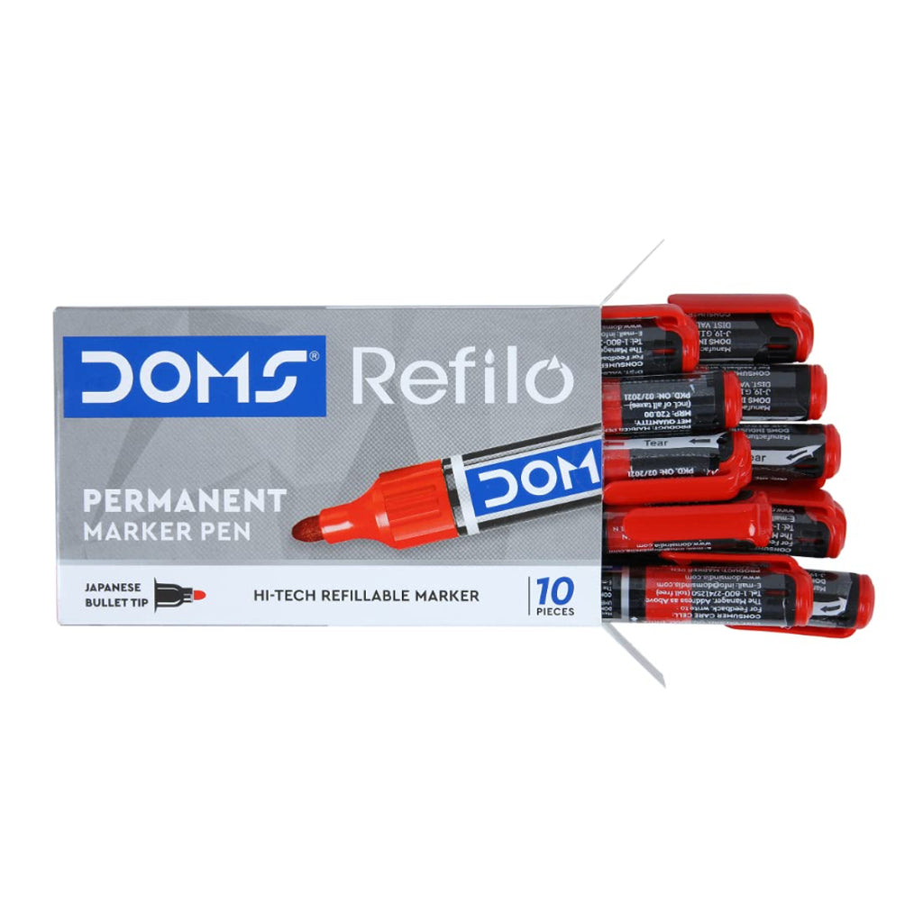 Doms Refilo Non-Toxic Hi-Tech Refillable Permanent Marker Pen