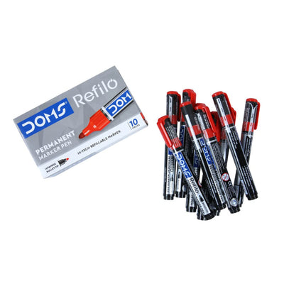 Doms Refilo Non-Toxic Hi-Tech Refillable Permanent Marker Pen