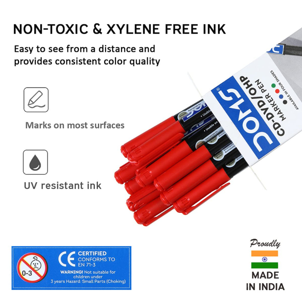Doms Cd-Dvd/Ohp Marker Pen - Red