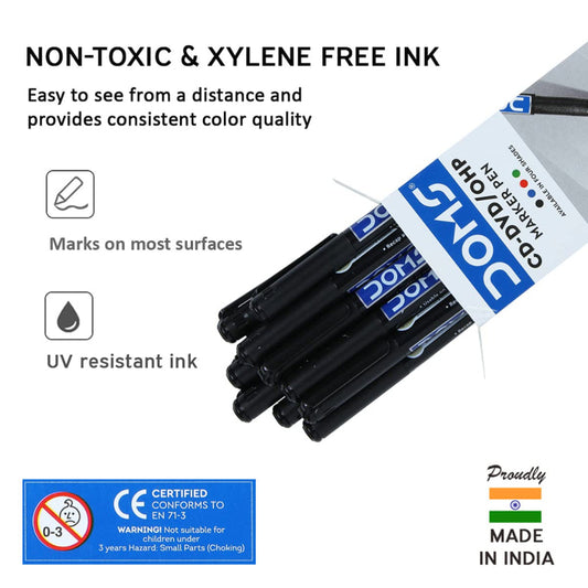 Doms Cd-Dvd/Ohp Marker Pen - Black