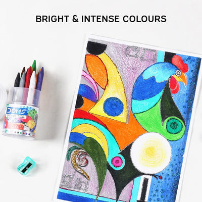Doms Groove Plastic Crayon 18 Shades