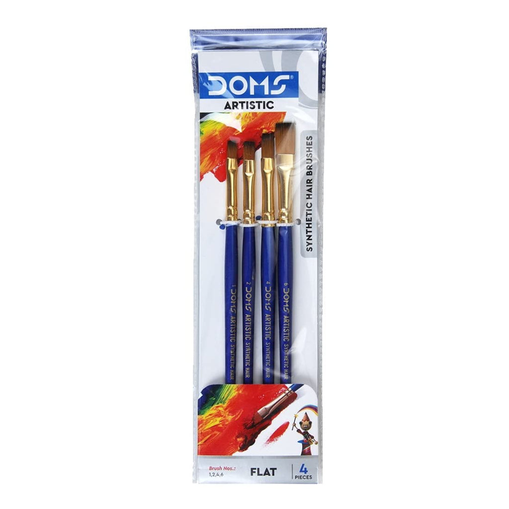 Doms Synthetic Paint Brush Set - Flat