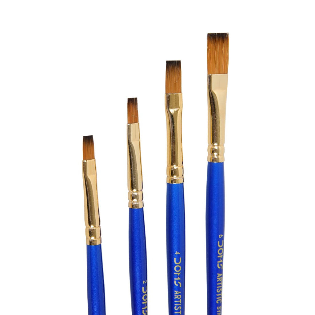 Doms Synthetic Paint Brush Set - Flat