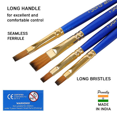 Doms Synthetic Paint Brush Set - Flat