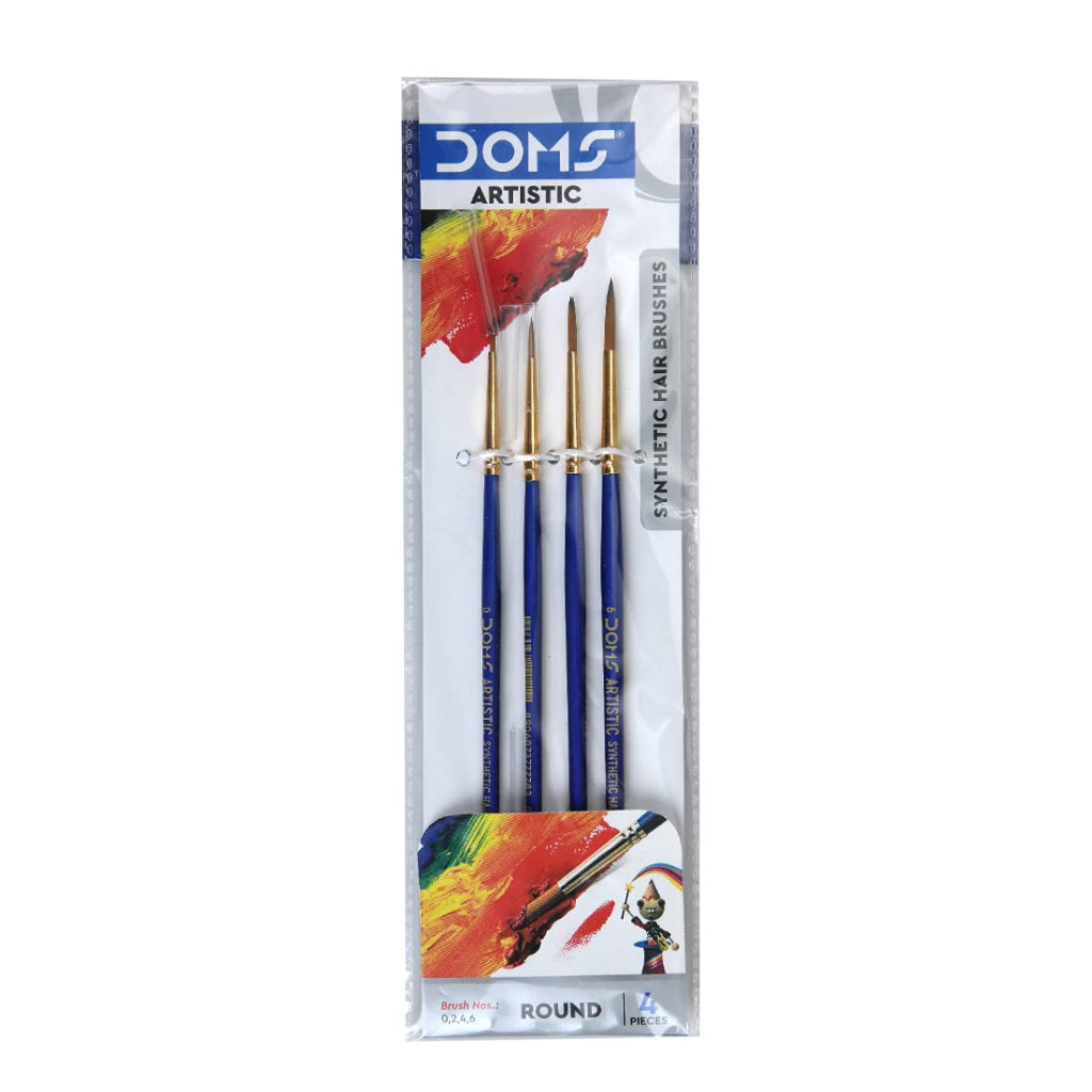Doms Synthetic Paint Brush Set - Round