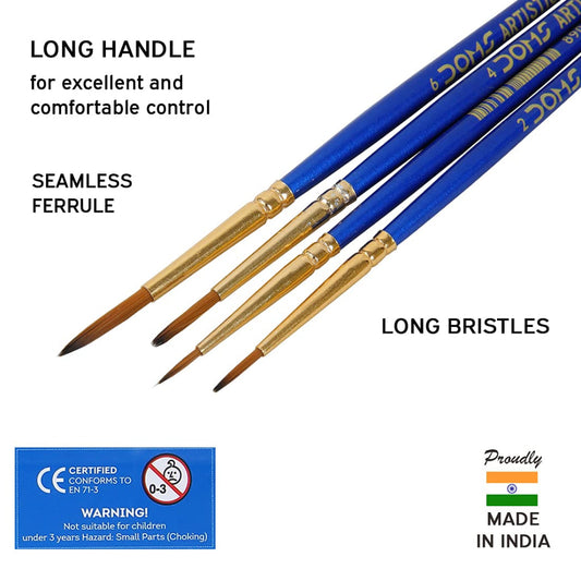 Doms Synthetic Paint Brush Set - Round