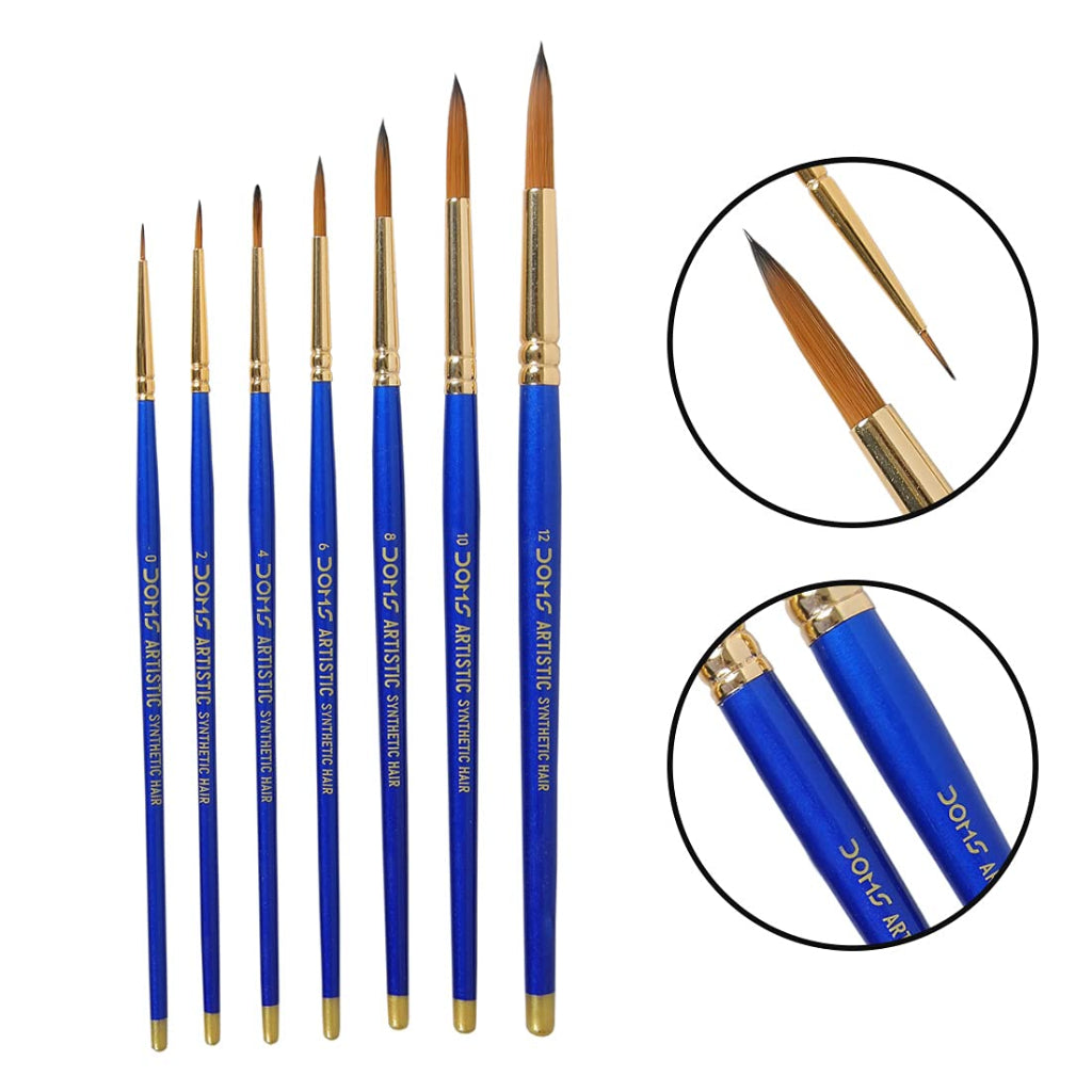 Doms Synthetic Paint Brush Set - Round