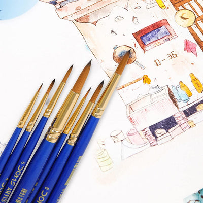 Doms Synthetic Paint Brush Set - Round