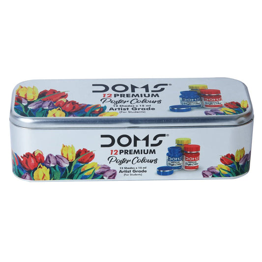 Doms Premium Poster Colour 12 Shades- Assorted (8111)
