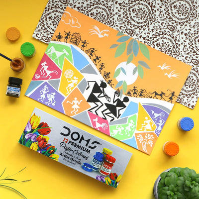 Doms Premium Poster Colour 12 Shades- Assorted (8111)