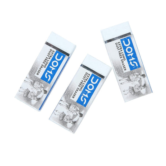 Doms Non-Toxic Dust Free Extra Long Eraser Blister Pack