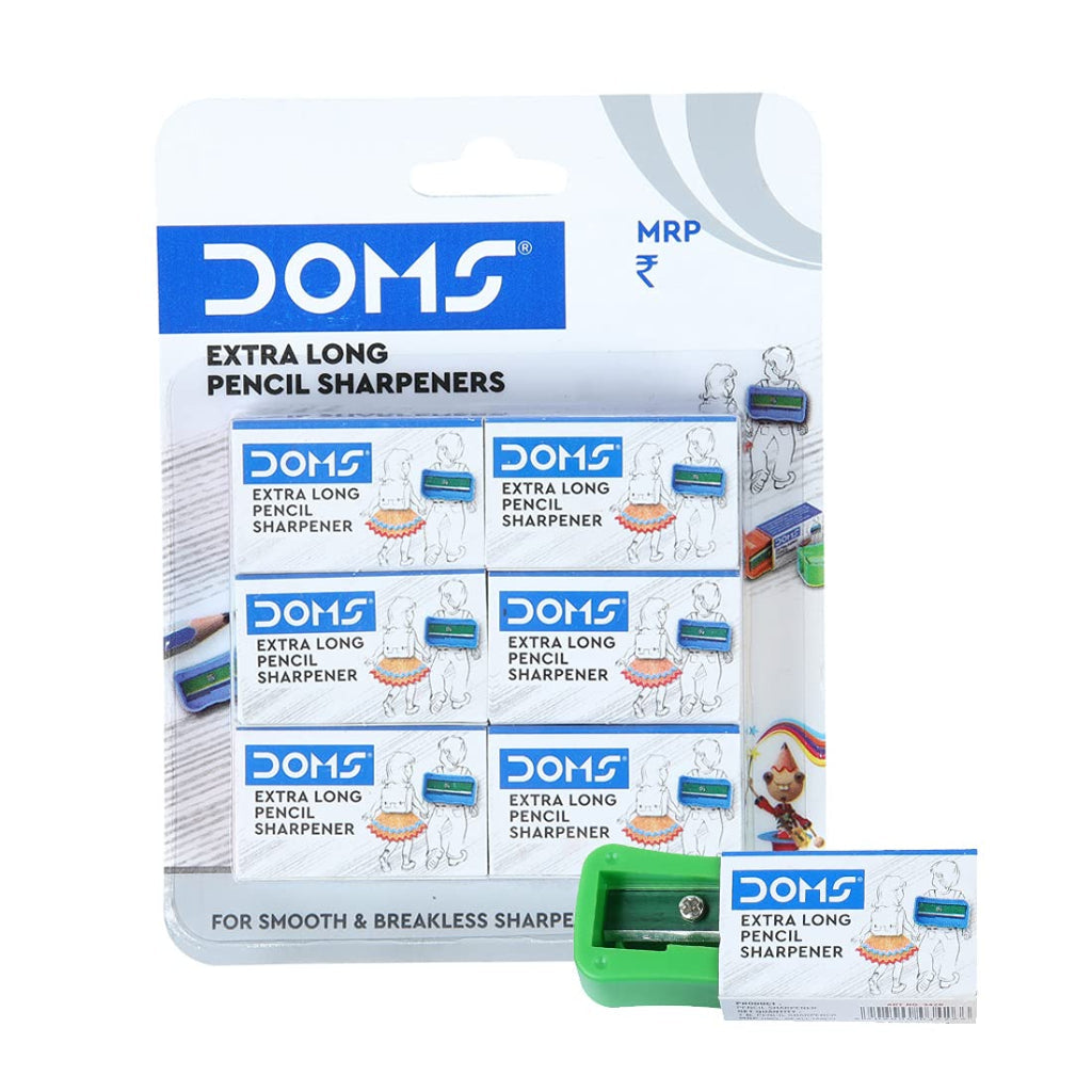 Doms Multicoloured Anti-Rust Extra Long Pencil Sharpener Blister Pack