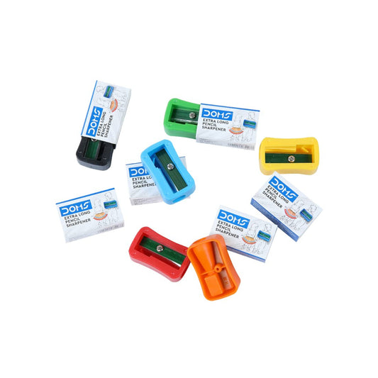 Doms Multicoloured Anti-Rust Extra Long Pencil Sharpener Blister Pack
