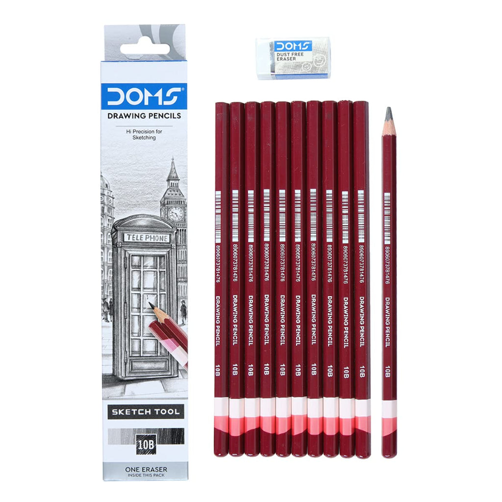 Doms Drawing & Sketching 10B Graphite Pencils