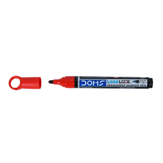 Doms Refilo Non-Toxic Hi-Tech Refillable Loop Lock Permanent Marker Pens