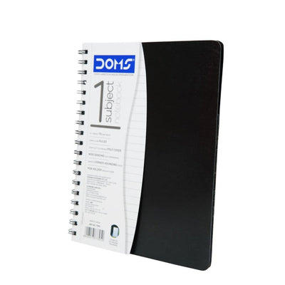 Doms 70GSM 1 Subject Ruled Wiro Binding Notebook - 160 Pages, Pack of 1