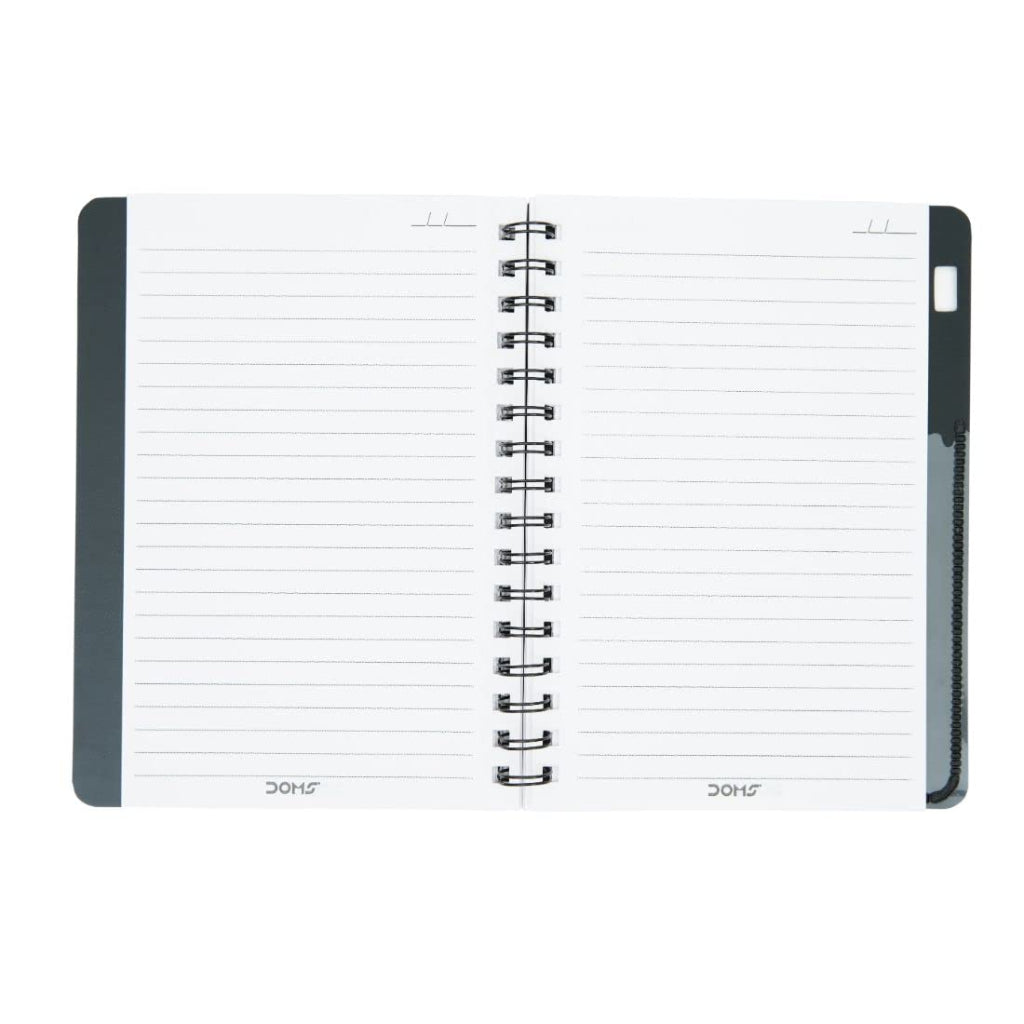 Doms 70GSM 1 Subject Ruled Wiro Binding Notebook - 160 Pages, Pack of 1