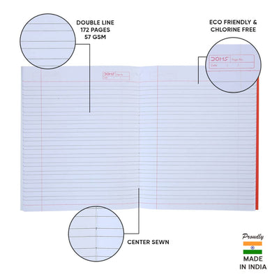 Doms Brown Cover Notebook - Double Line