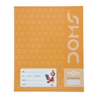 Doms Brown Cover Notebook - Red & Blue With Gap