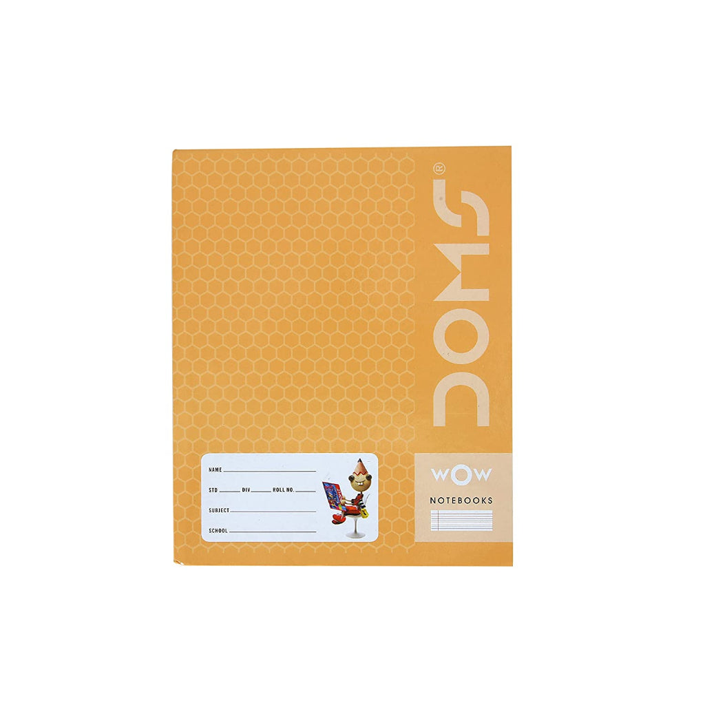 Doms Brown Cover Notebook - Red & Blue With Gap