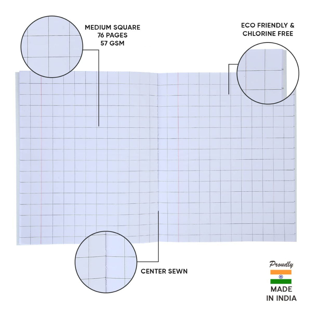 Doms Brown Cover Notebook - Medium Square 12Mm
