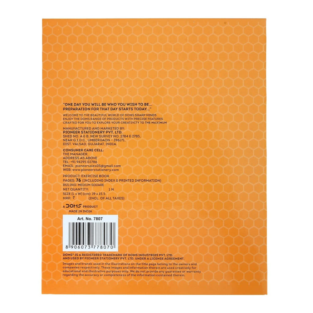 Doms Brown Cover Notebook - Medium Square 12Mm