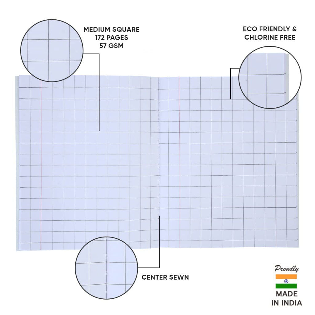 Doms Brown Cover Notebook - Medium Square 12Mm