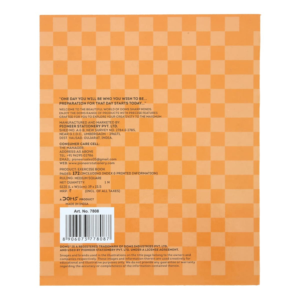 Doms Brown Cover Notebook - Medium Square 12Mm
