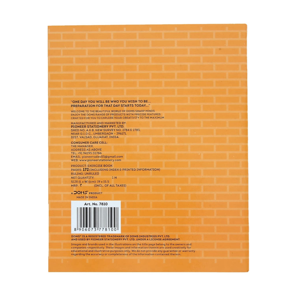 Doms Brown Cover Notebook - Unruled