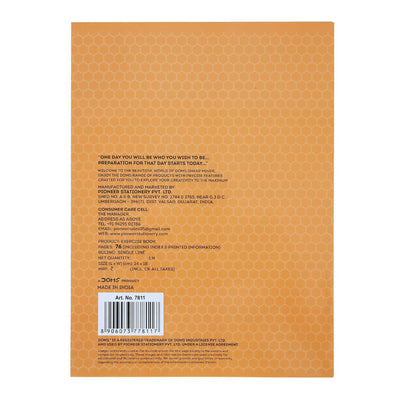 Doms Brown Cover Notebook - A5 - Single Line