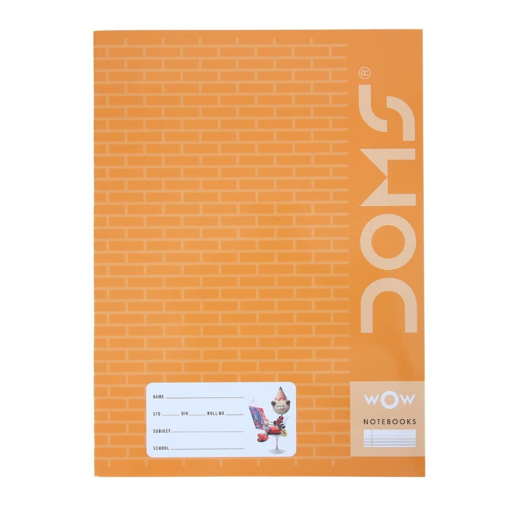 Doms Brown Cover Notebook - A5 - Double Line
