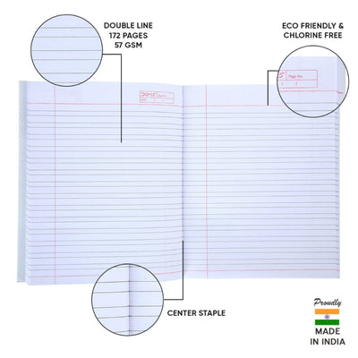 Doms Brown Cover Notebook - Double Line