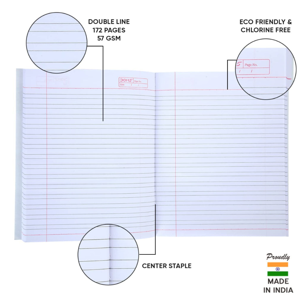 Doms Brown Cover Notebook - Double Line
