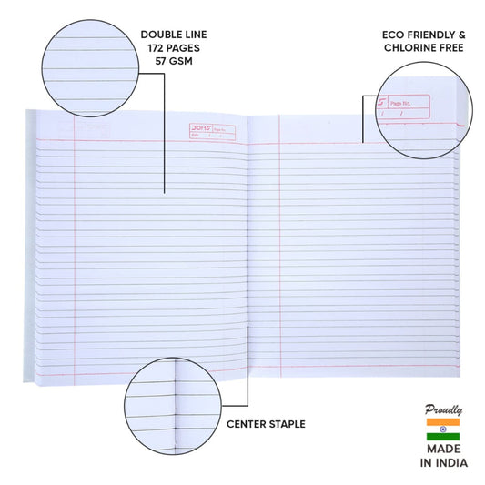 Doms Brown Cover Notebook - Double Line