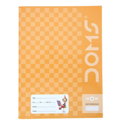 Doms Brown Cover Notebook - Red & Blue With Gap