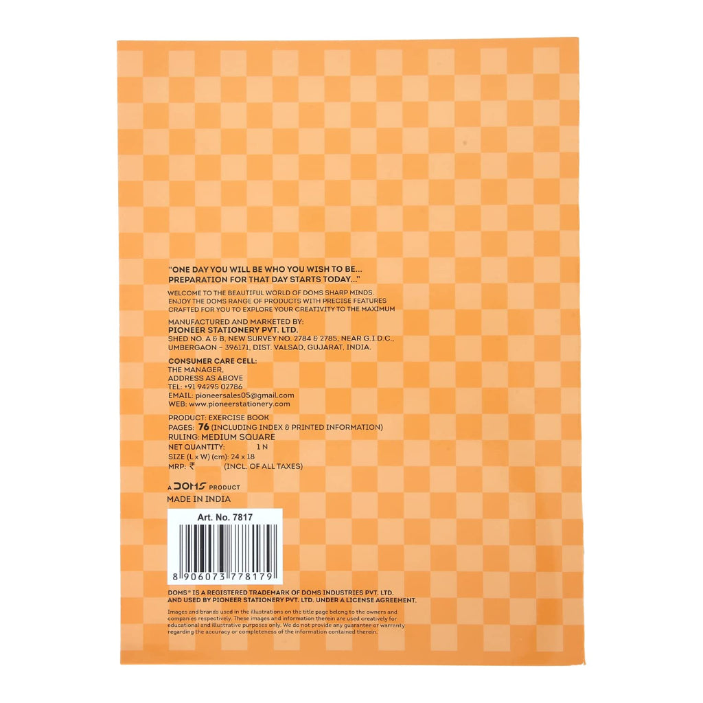 Doms Brown Cover Notebook - Medium Square 12Mm