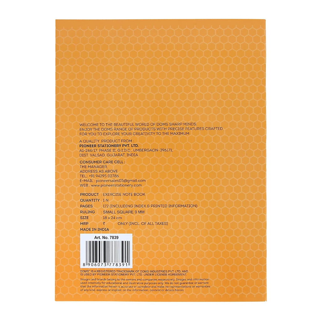 Doms Brown Cover Notebook - Small Square 9Mm