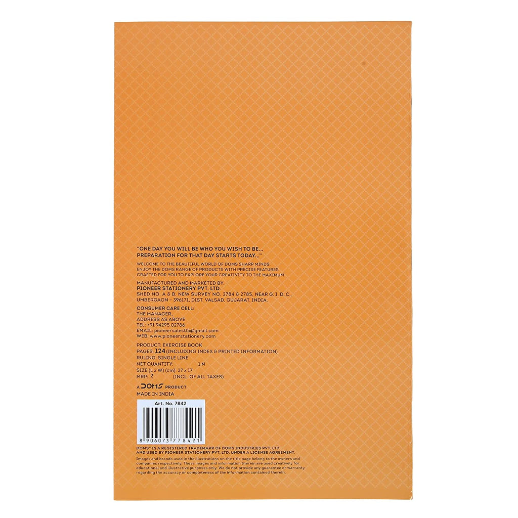 Doms Brown Cover Notebook - Single Line