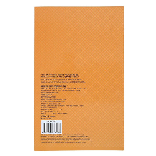 Doms Brown Cover Notebook - Single Line