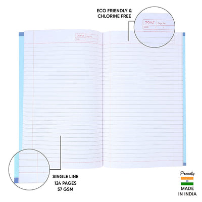 Doms Paper Cutouts Series Notebook - Single Line